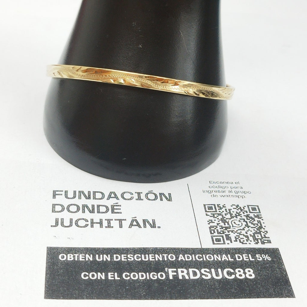 PULSERA RIGIDA ORO 10 K 5.7 GRMS (SEMINUEVO)