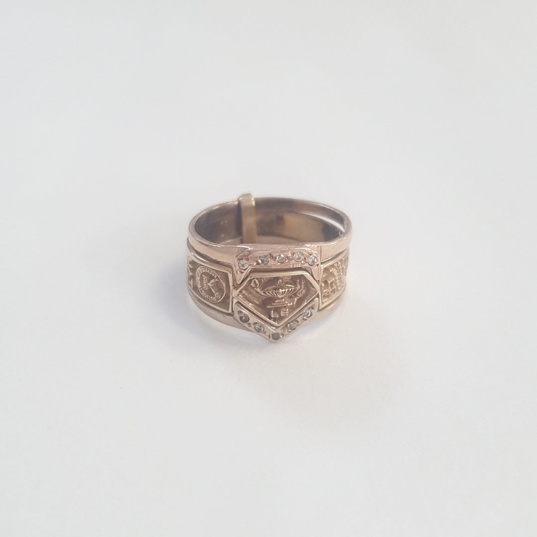 ANILLO DE GRADUACIÓN ORO 14 K 4.7 GRMS (SEMINUEVO)