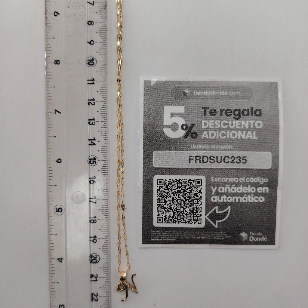 CADENA, DIJE ORO 10 K 1.5 GRMS (SEMINUEVO)