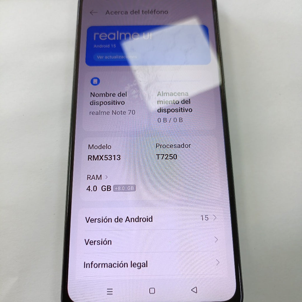 CELULAR REALME NOTE 70 RMX5313 (2025) 128 GB 4 GB RAM (SEMINUEVO)