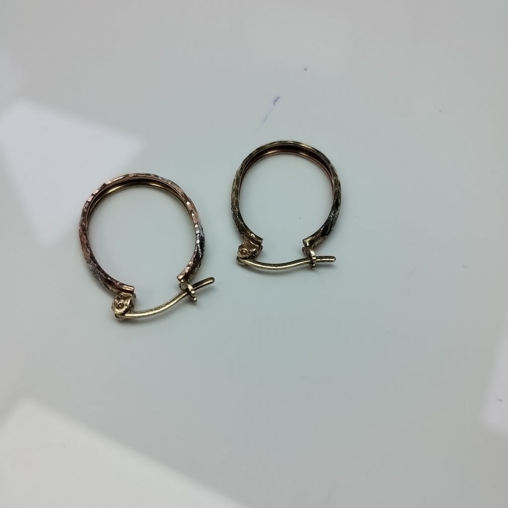 ARRACADAS PAR ORO, ORO COMBINADO 14 K 2 GRMS (SEMINUEVO)