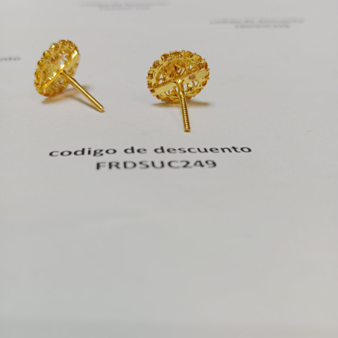 ARETES PAR ORO 18 K 3.4 GRMS (SEMINUEVO)