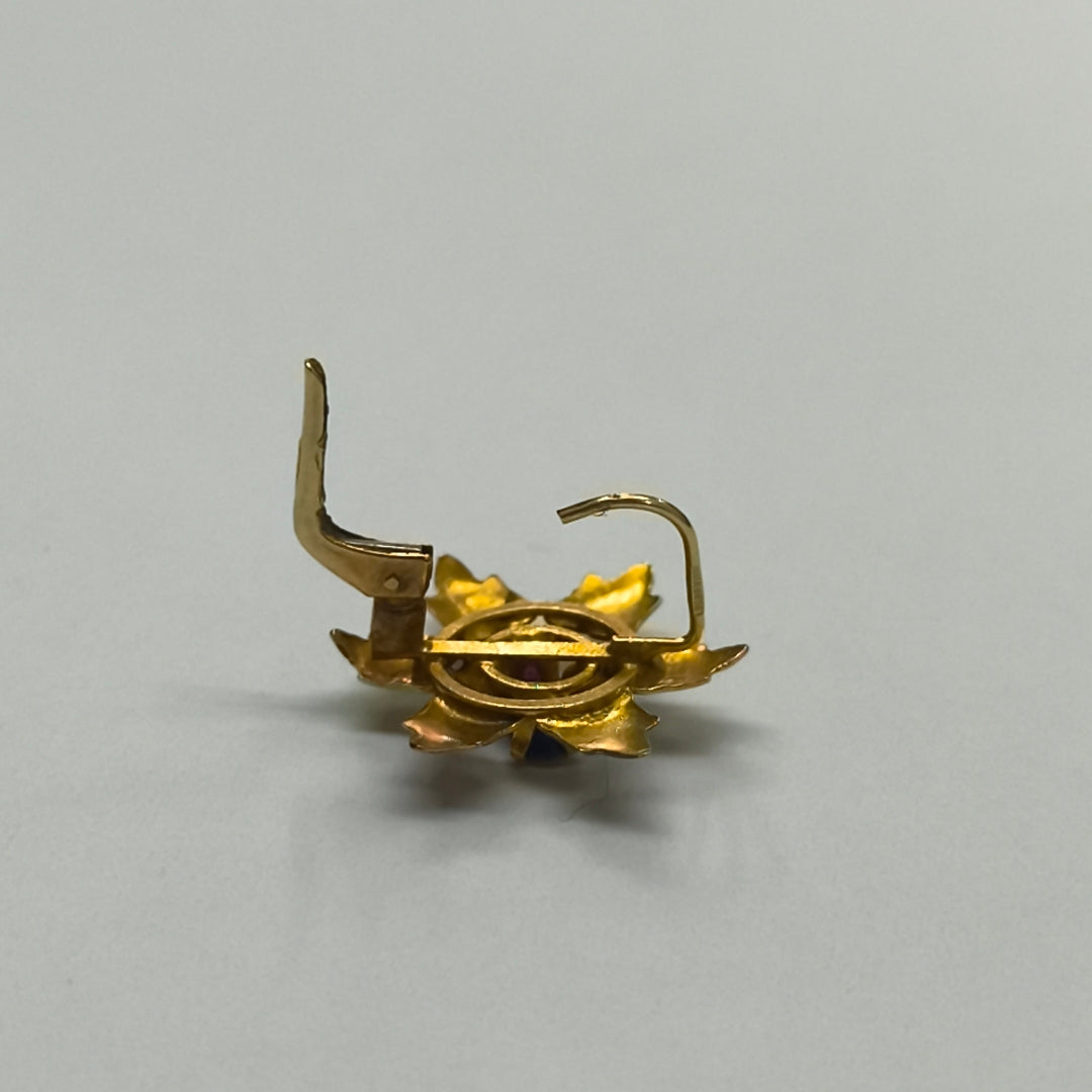 ARETES PAR ORO,RODIADO 8 K 2,20 GRMS (SEMINUEVO)