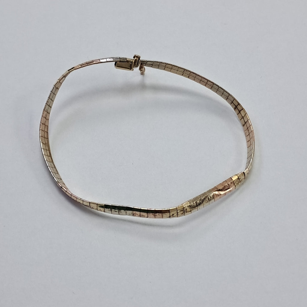 PULSERA ORO COMBINADO 14 K 7.9 GRMS (SEMINUEVO)