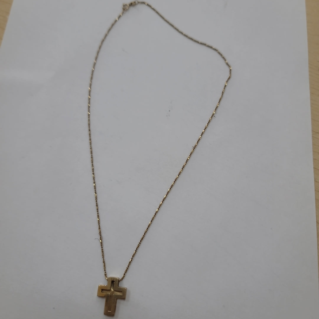 CADENA, CRUZ ORO 10 K 4 GRMS (SEMINUEVO)