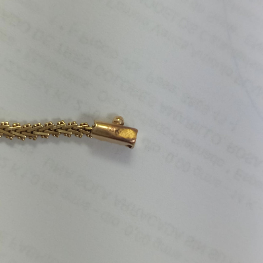 PULSERA ORO, RODIADO 14 K 6.2 GRMS (SEMINUEVO)