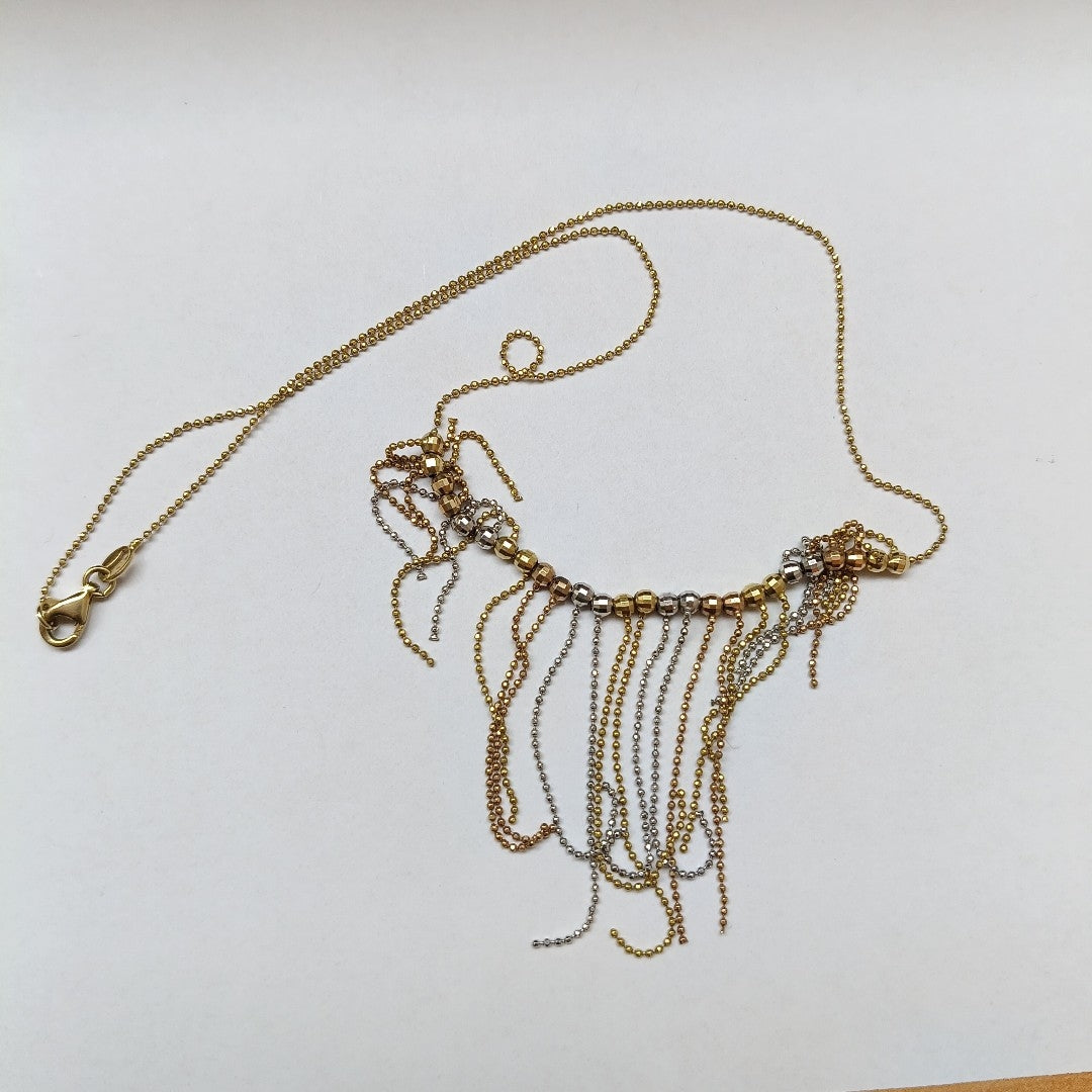 CADENA,GARGANTILLA ORO COMBINADO 14 K 6,20 GRMS (SEMINUEVO)