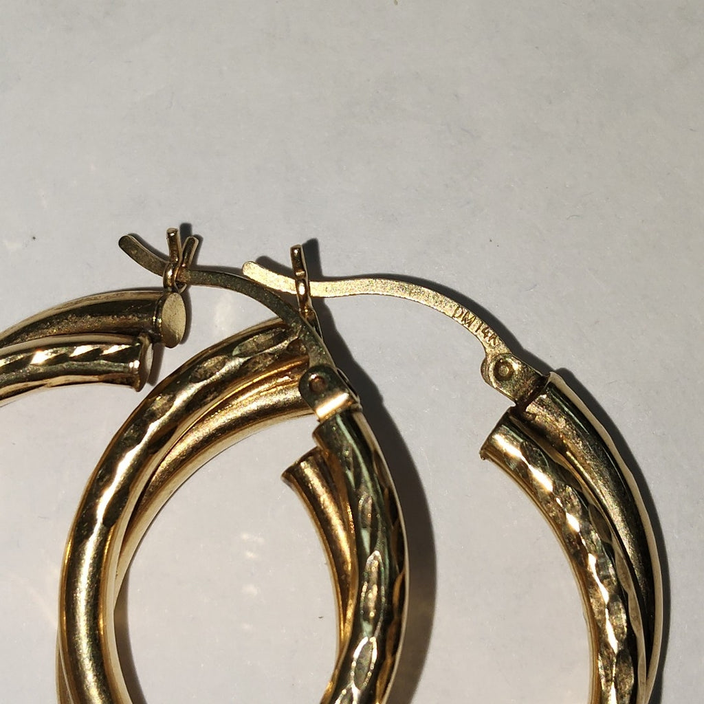 ARRACADAS PAR ORO 14 K 5.6 GRMS (SEMINUEVO)