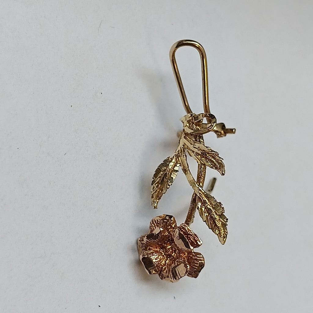 ARETES PAR ORO COMBINADO 10 K 3,40 GRMS (SEMINUEVO)