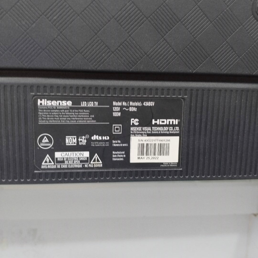 PANTALLA HISENSE 43A6GV (2022) 43" LED 4K (SEMINUEVO)