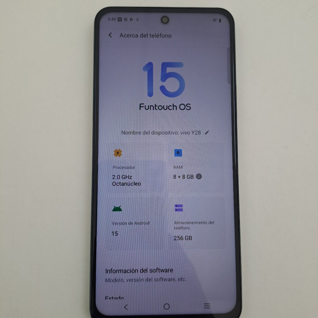 CELULAR VIVO Y28 V2352 256 GB 8 GB RAM (SEMINUEVO)