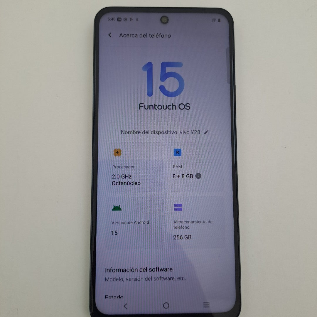 CELULAR VIVO Y28 V2352 256 GB 8 GB RAM (SEMINUEVO)