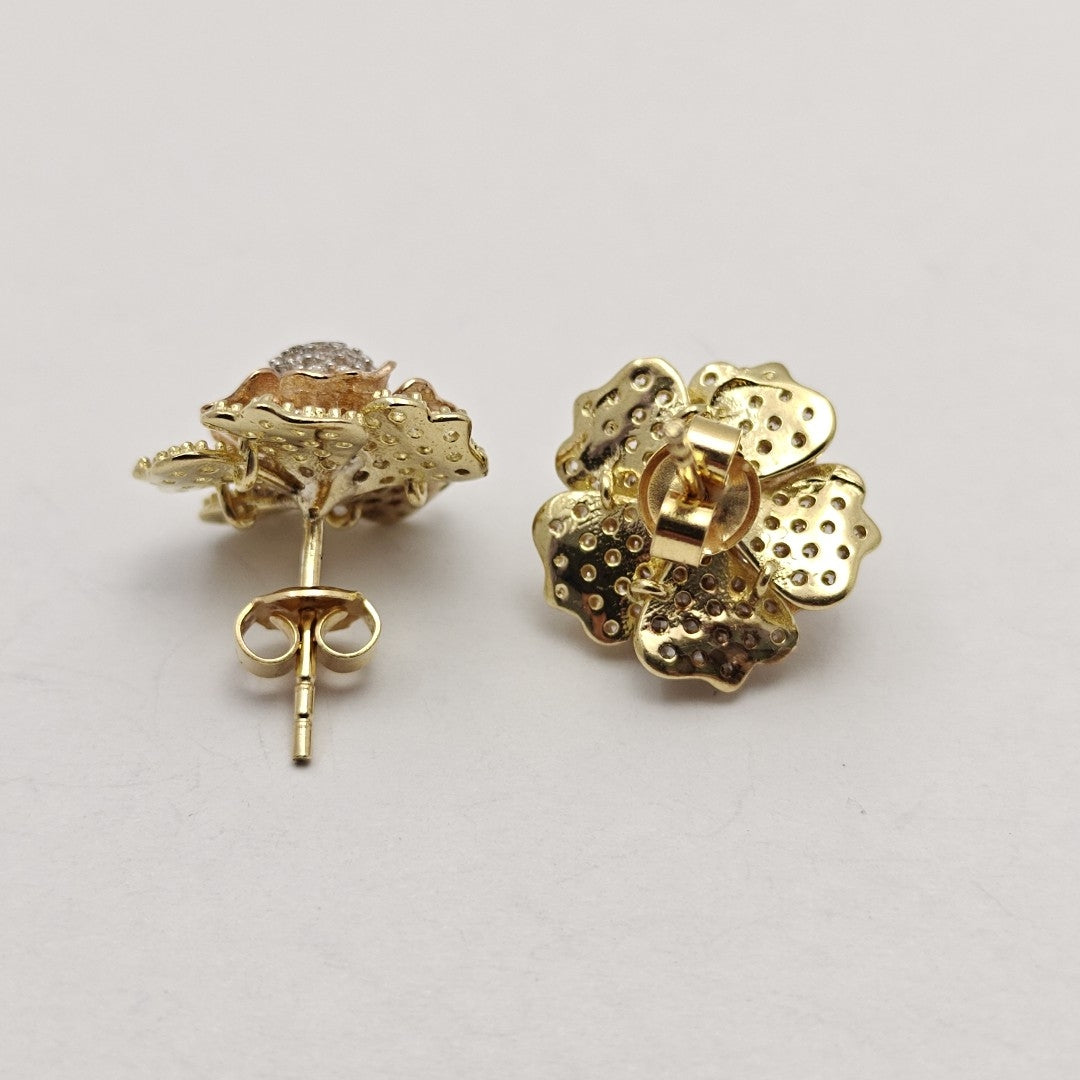 BROQUELES PAR ORO COMBINADO 14 K 5,30 GRMS (SEMINUEVO)