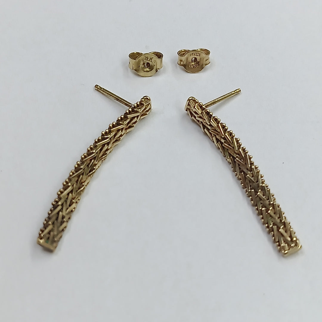 ARETES PAR ORO 14 K 3.2 GRMS (SEMINUEVO)
