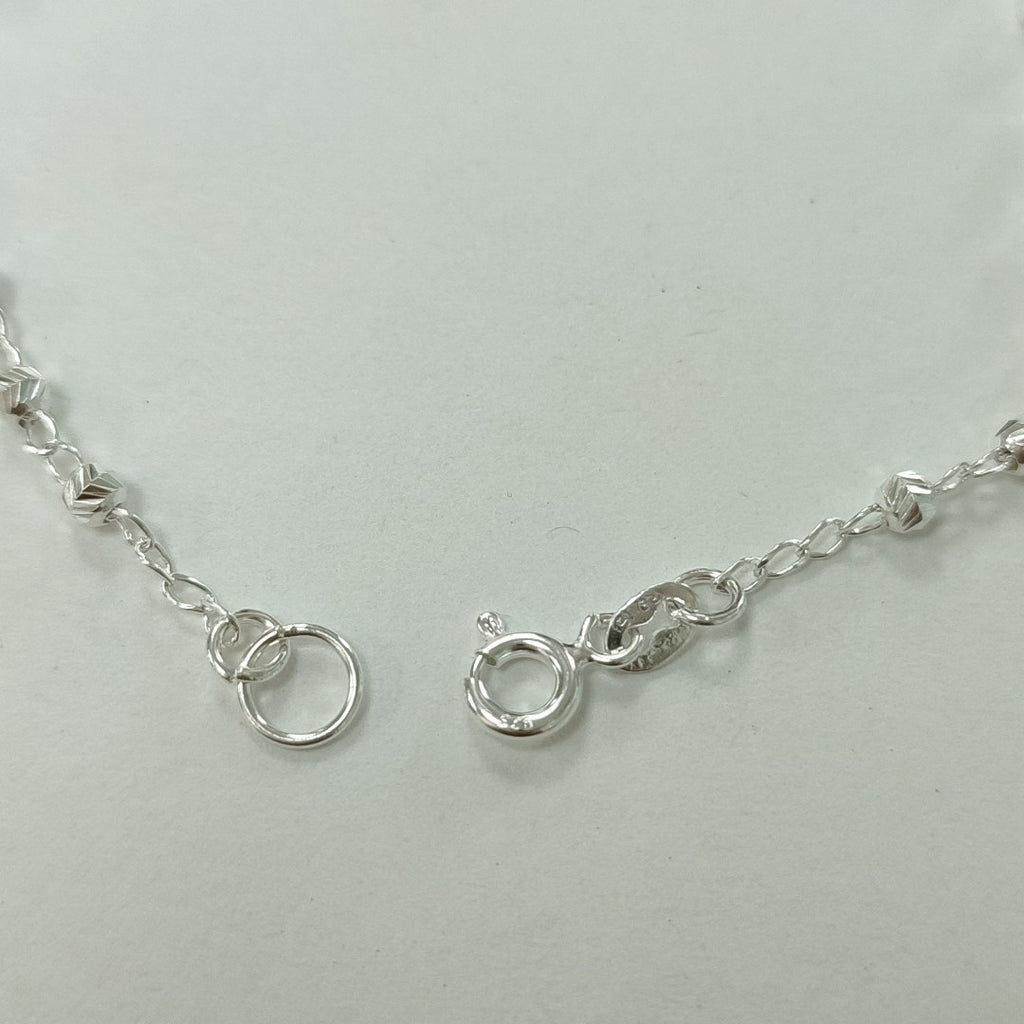 PULSERA TEJIDO CORAZON PLATA .925 18 CM 2 GR (NUEVO)