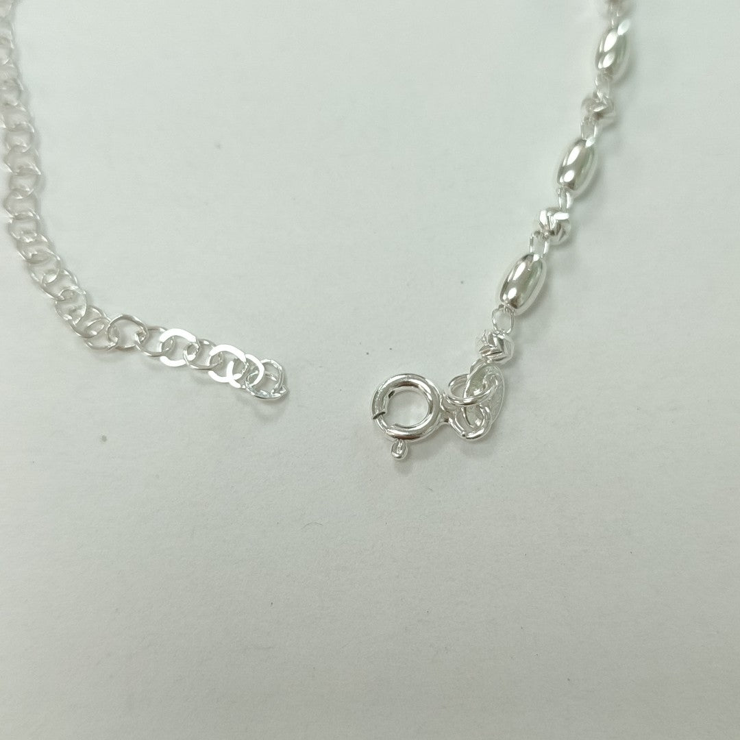 PULSERA TEJIDO INFINITO PLATA .925 18 CM 2.3 GR (NUEVO)