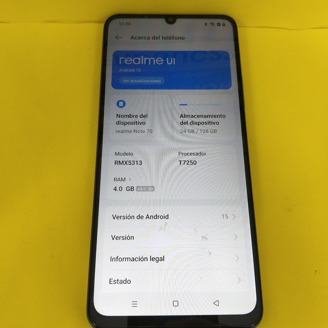 CELULAR REALME NOTE 70 RMX5313 (2025) 128 GB 4 GB RAM (SEMINUEVO)