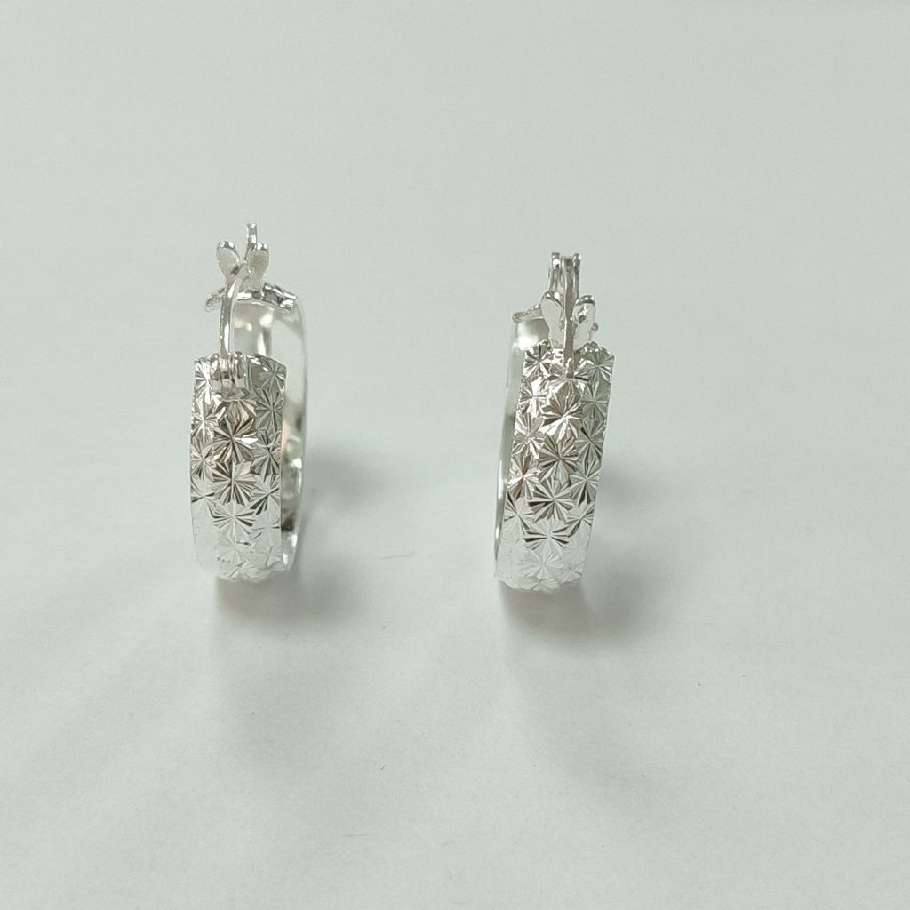 PAR ARRACADAS FACETADAS PLATA .925 3.3 GR (NUEVO)