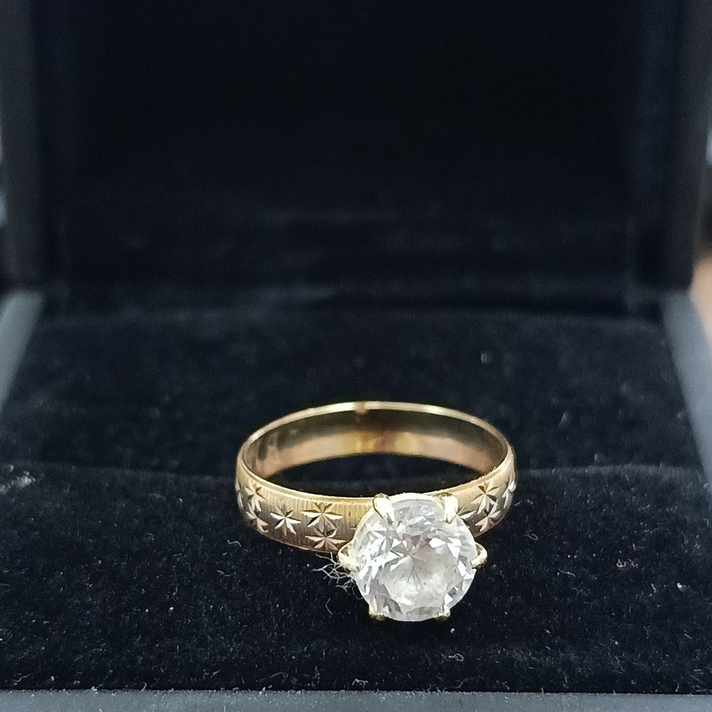 ANILLITO, SOLITARIO ORO 14 K 2.6 GRMS (SEMINUEVO)