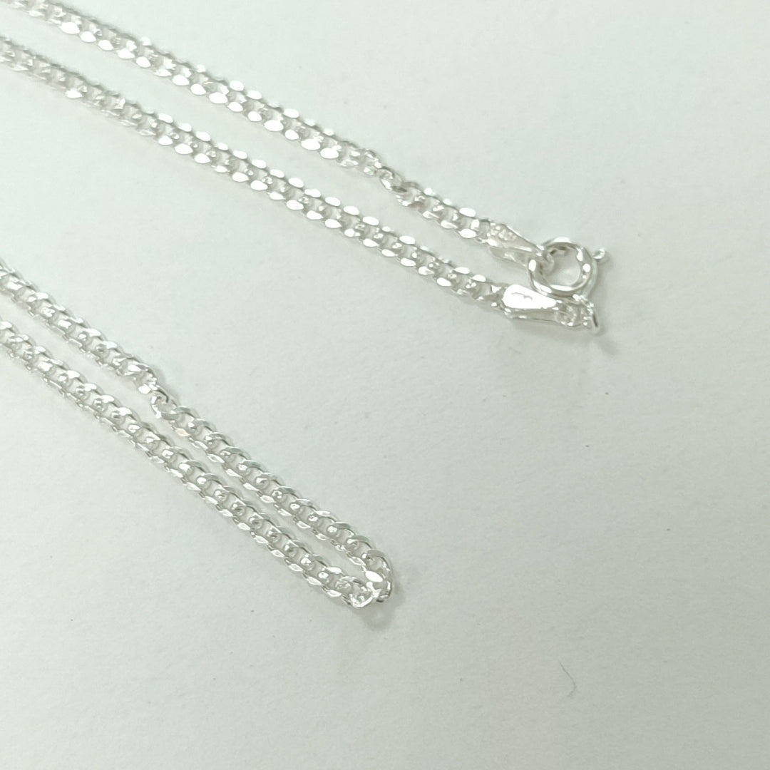 CADENA TEJIDO BARBADO PLATA .925 55 CM 5.4 GR (NUEVO)