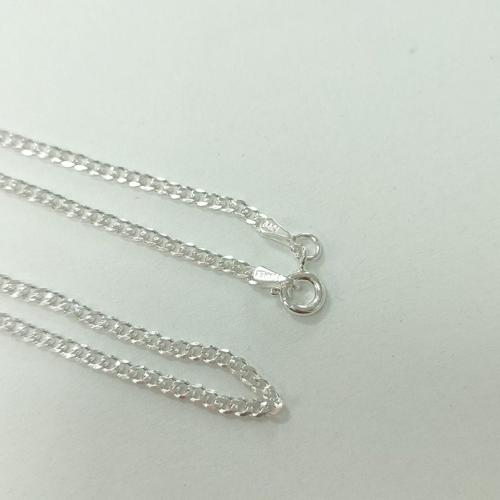 CADENA TEJIDO BARBADO PLATA .925 60 CM 5.6 GR (NUEVO)
