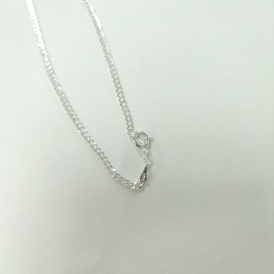 CADENA TEJIDO BARBADO PLATA .925 55 CM 5.3 GR (NUEVO)