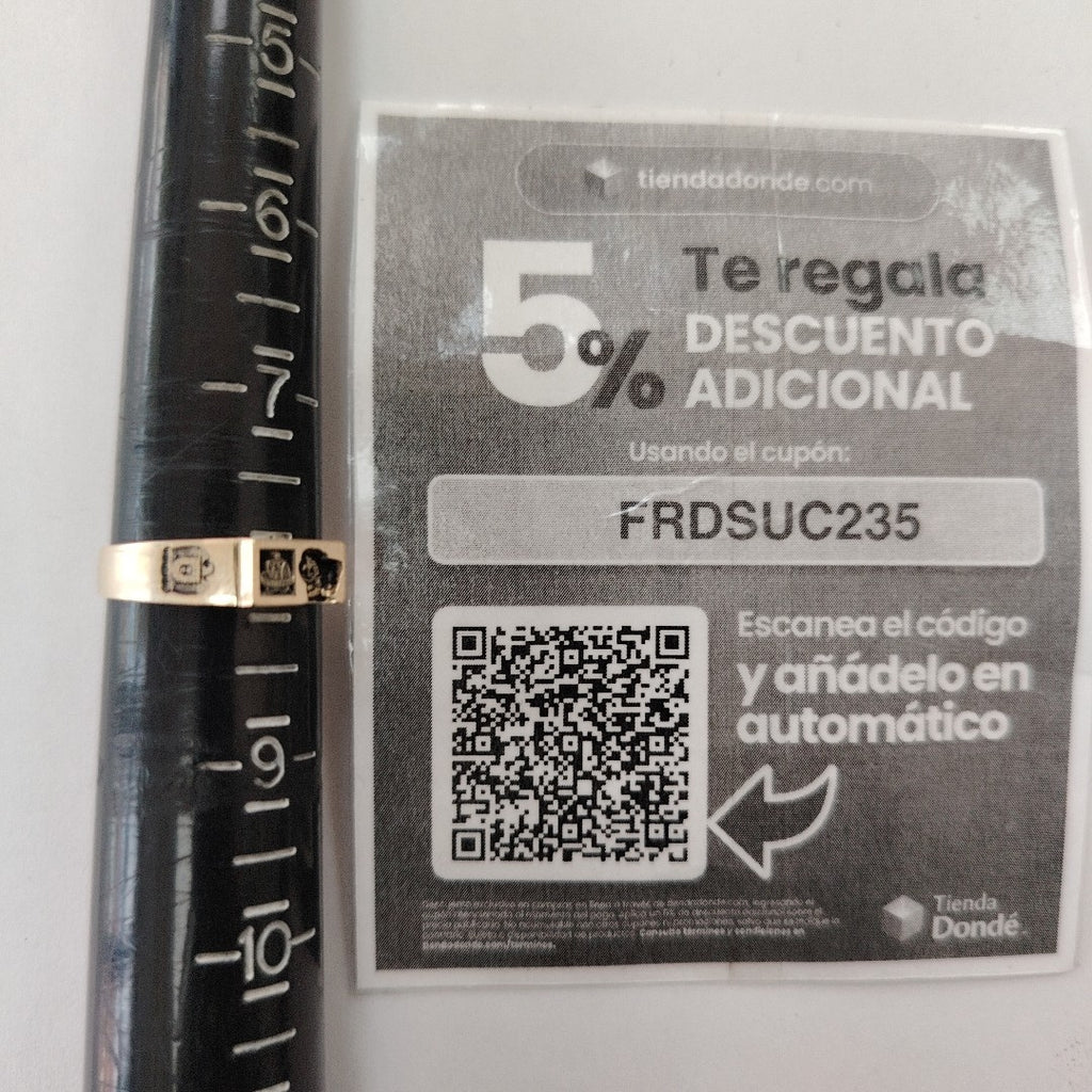 ANILLO DE GRADUACIÓN ORO 8 K 3.5 GRMS (SEMINUEVO)
