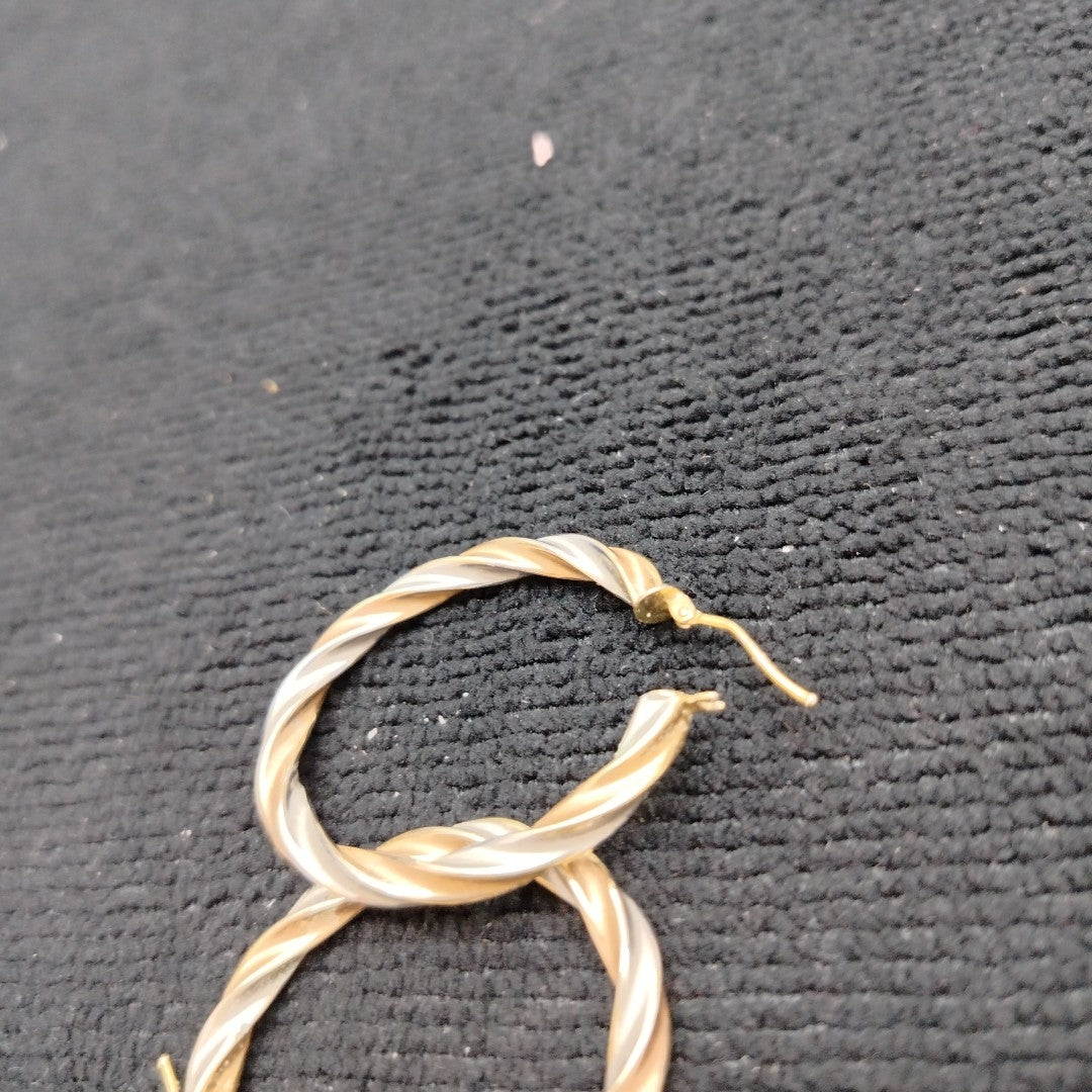 ARRACADAS PAR ORO COMBINADO 10 K 2.9 GRMS (SEMINUEVO)