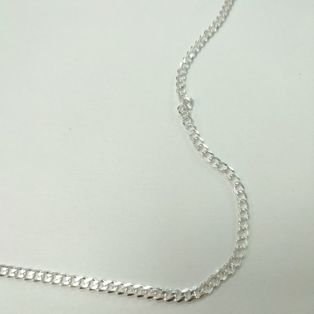 CADENA TEJIDO BARBADO PLATA .925 60 CM 13.8 GR (NUEVO)