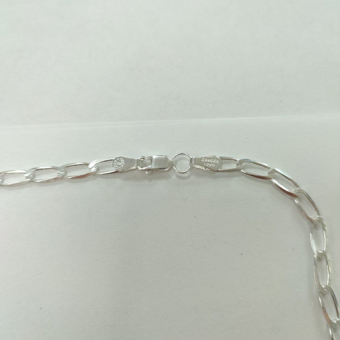 CADENA TEJIDO ESLABONES PLATA .925 60 CM 10.6 GR (NUEVO)