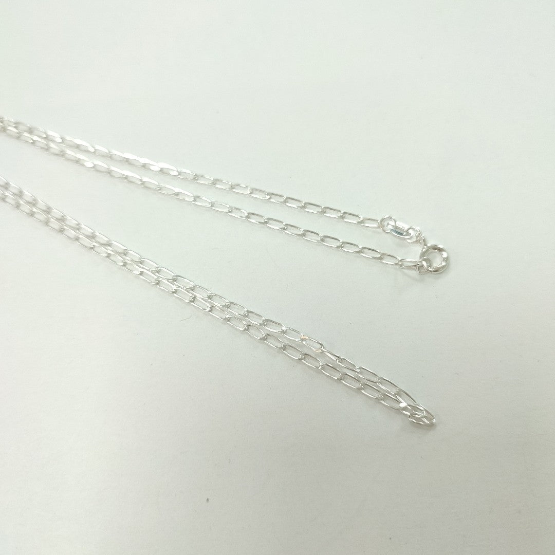 CADENA TEJIDO ESLABONES PLATA .925 50 CM 2.6 GR (NUEVO)