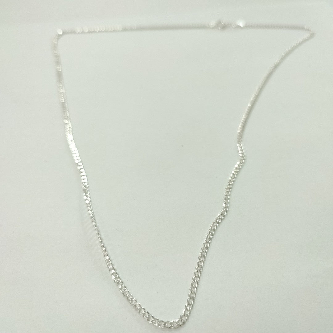 CADENA TEJIDO BARBADO PLATA .925 55 CM 5.4 GR (NUEVO)