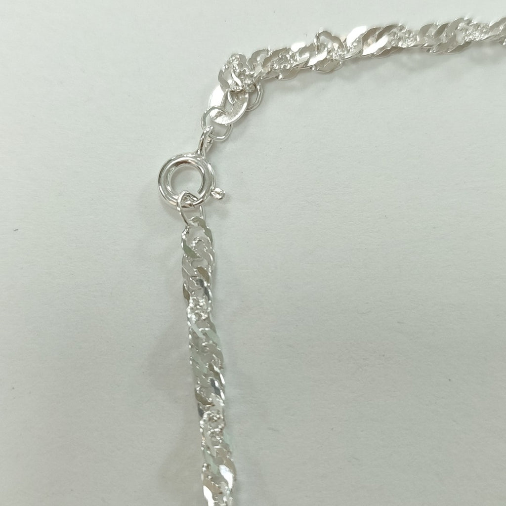 CADENA TEJIDO MEDIO TORZAL PLATA .925 55 CM 6.1 GR (NUEVO)
