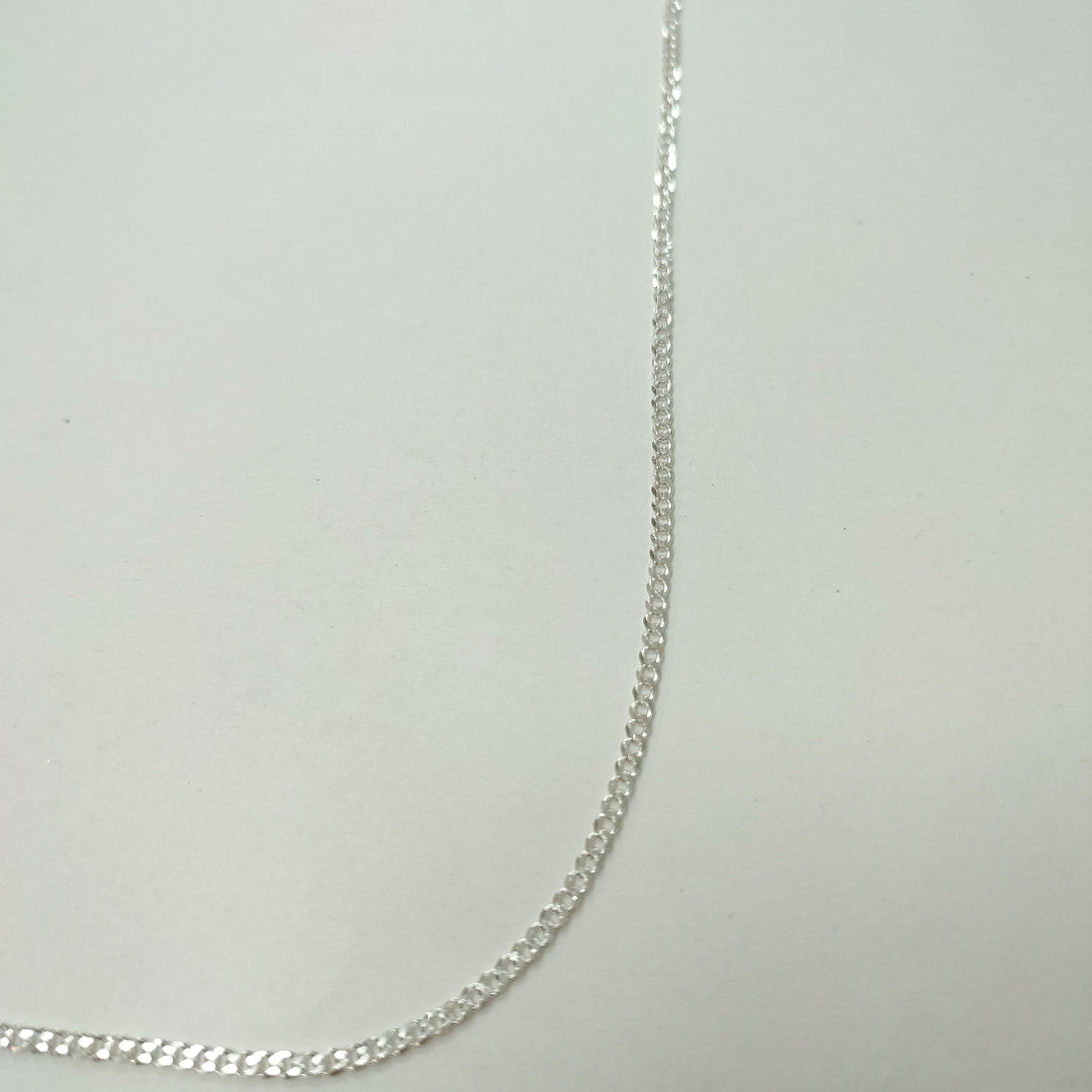 CADENA TEJIDO BARBADO PLATA .925 60 CM 5.7 GR (NUEVO)