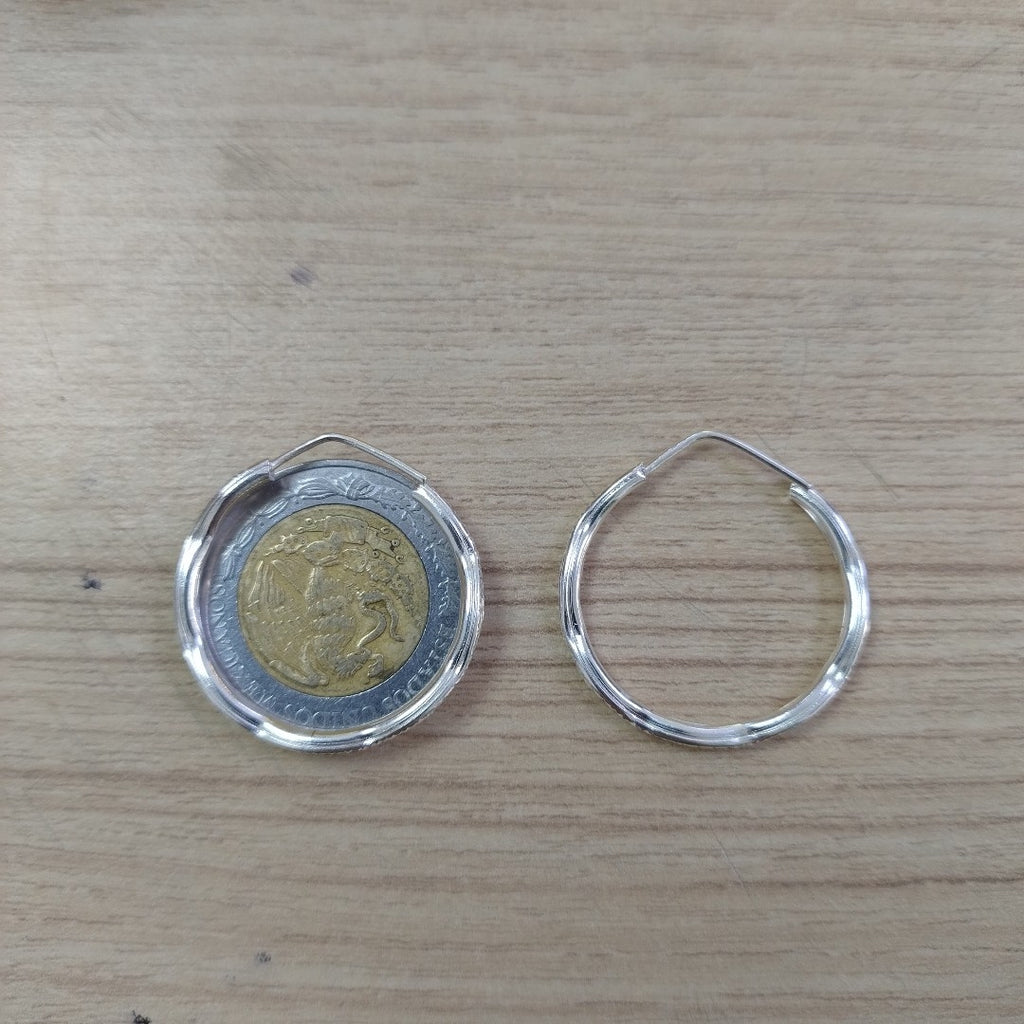 PAR ARRACADAS LABRADAS PLATA .925 2.5 GR (NUEVO)