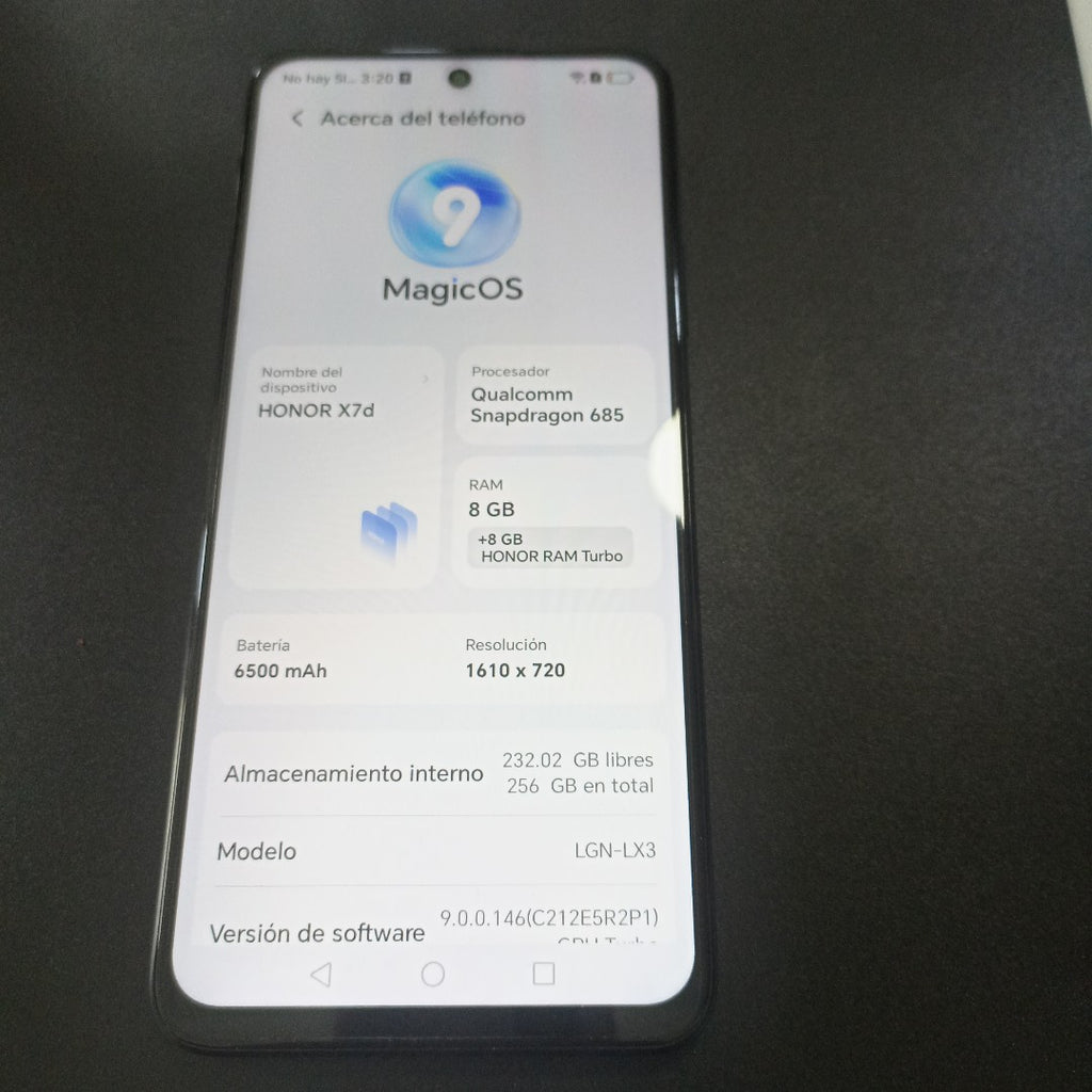 CELULAR HONOR X7D LGN-LX3 (2025) 256 GB 8 GB RAM (SEMINUEVO)