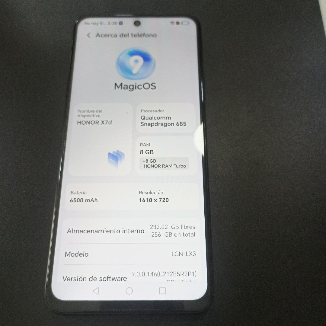 CELULAR HONOR X7D LGN-LX3 (2025) 256 GB 8 GB RAM (SEMINUEVO)