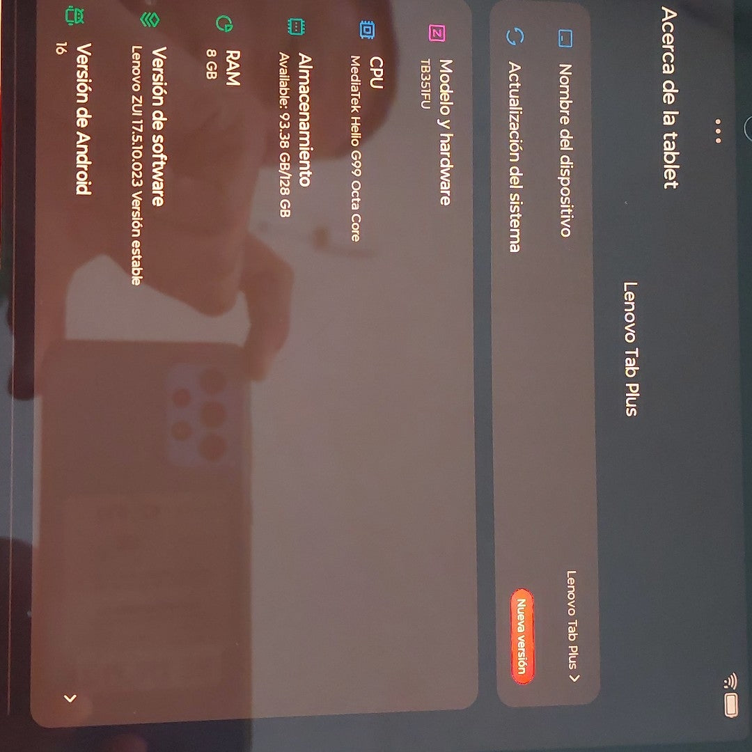 TABLETA LENOVO TAB PLUS TB351FU (2024) 128 GB 8 GB RAM (SEMINUEVO)