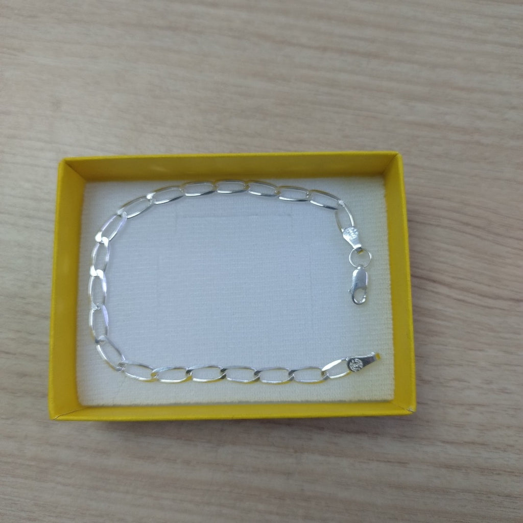 PULSERA TEJIDO ESLABONES PLATA .925 18 CM 3.7 GR (NUEVO)