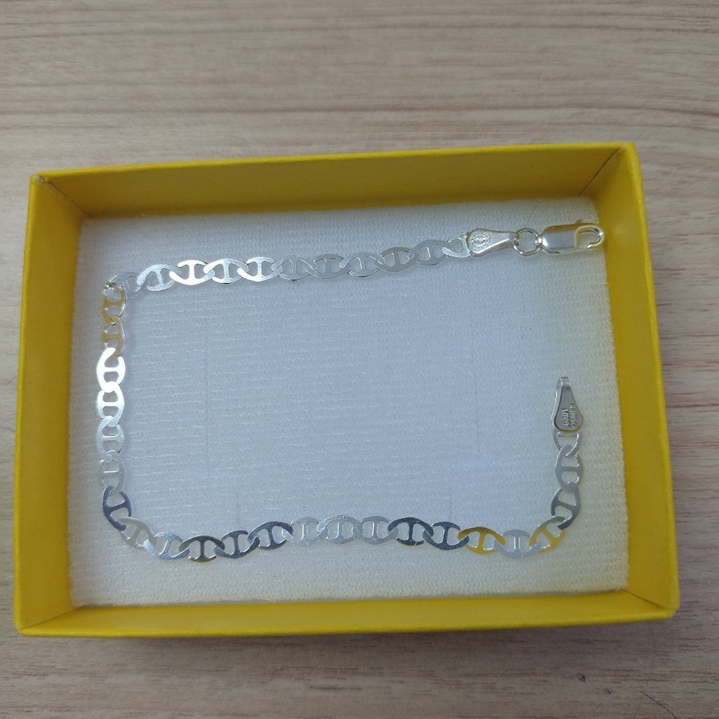 PULSERA TEJIDO GUCHI PLATA .925 18 CM 2.8 GR (NUEVO)
