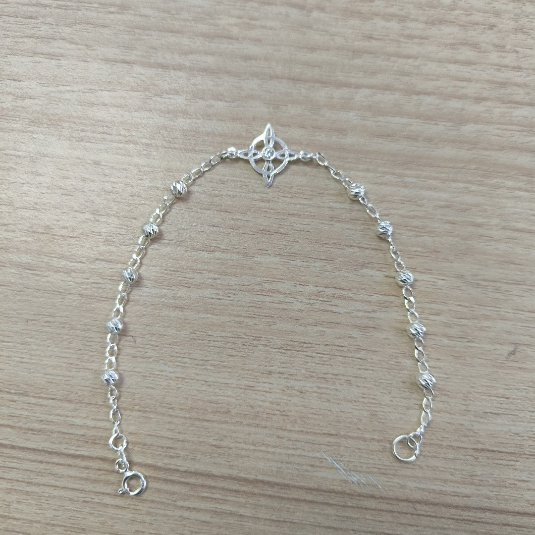 PULSERA TEJIDO ESPECIAL PLATA .925 18 CM 2.9 GR (NUEVO)