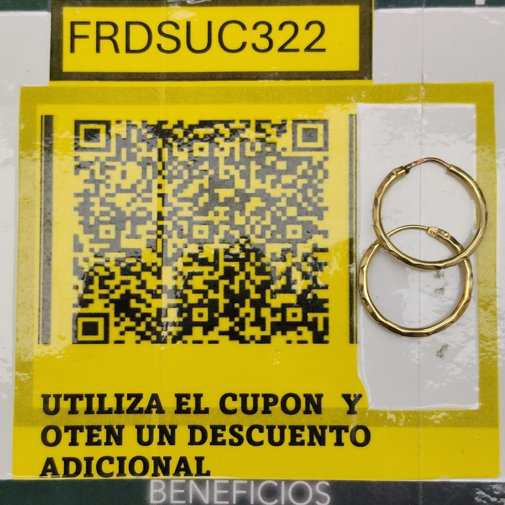 ARRACADAS PAR ORO 14 K 1.9 GRMS (SEMINUEVO)