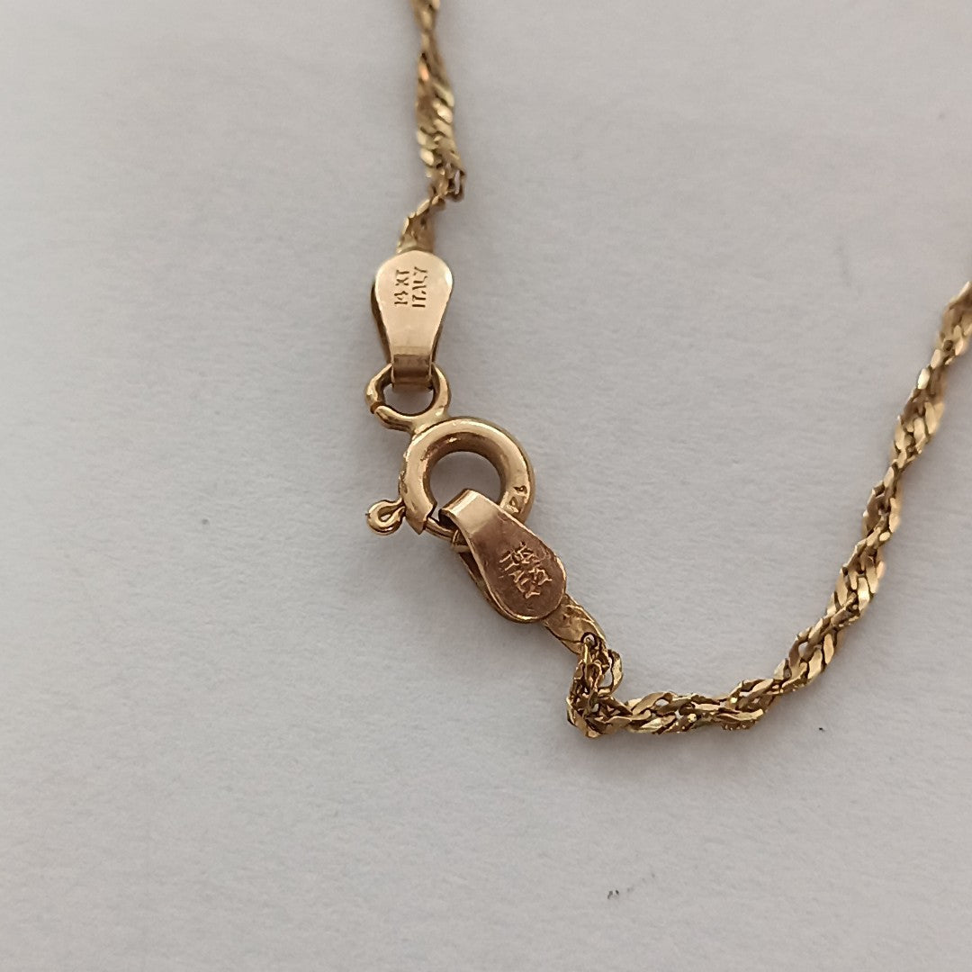 CADENA,DIJE ORO 14 K 3,80 GRMS (SEMINUEVO)