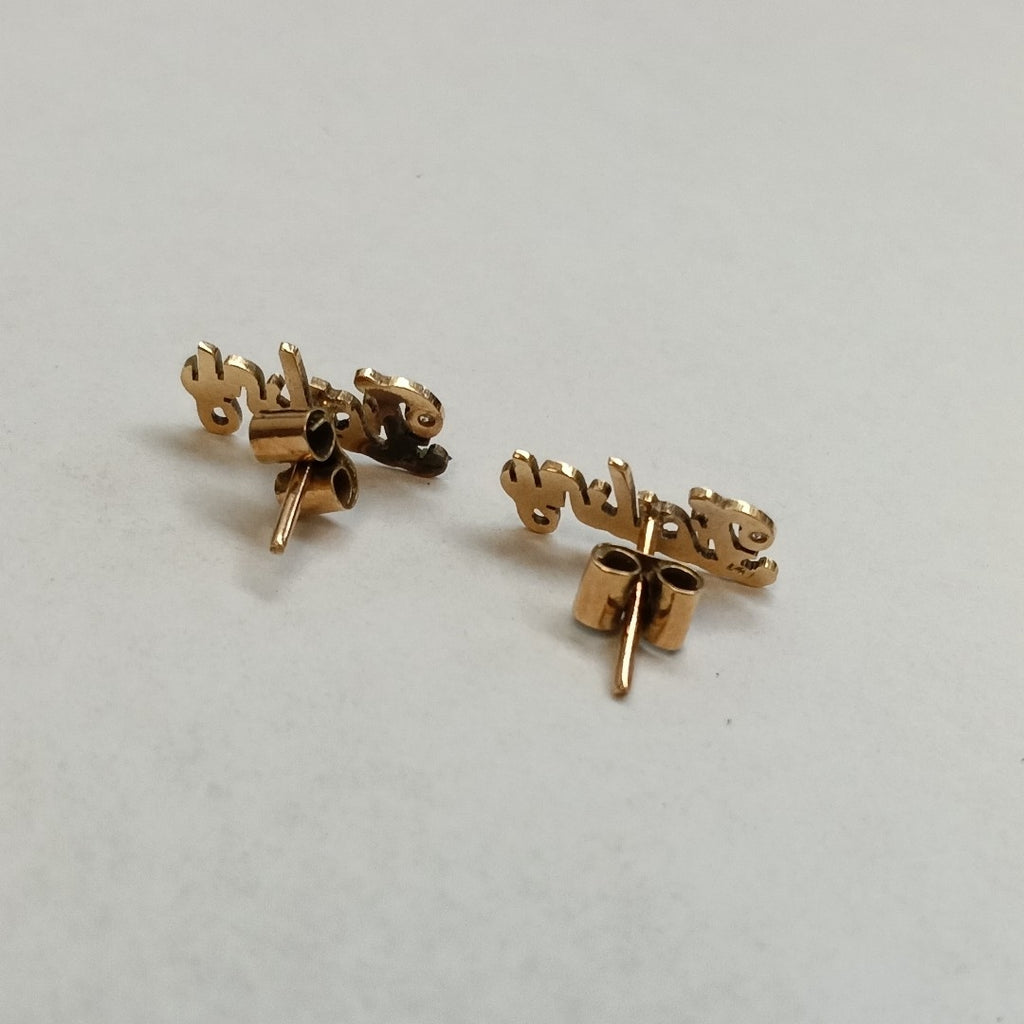 BROQUELES PAR ORO 14 K 1,20 GRMS (SEMINUEVO)