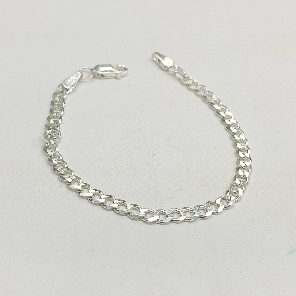 PULSERA TEJIDO BARBADA PLATA .925 16 CM 4.2 GR (NUEVO)