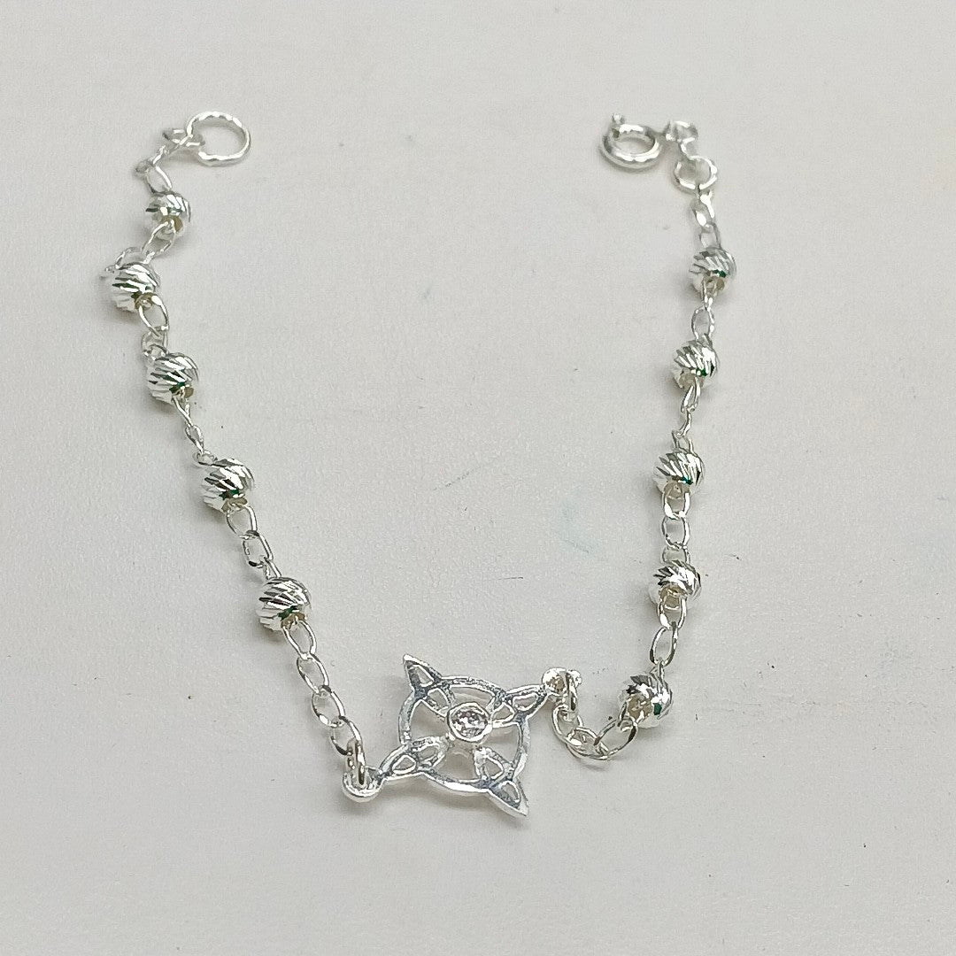 PULSERA TEJIDO ESPECIAL PLATA .925 18 CM 2.9 GR (NUEVO)