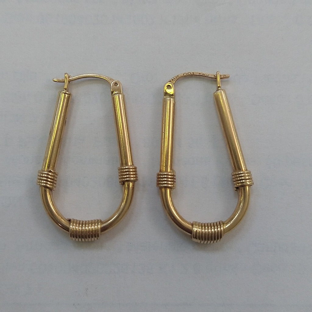 ARRACADAS PAR ORO 14 K 4.4 GRMS (SEMINUEVO)