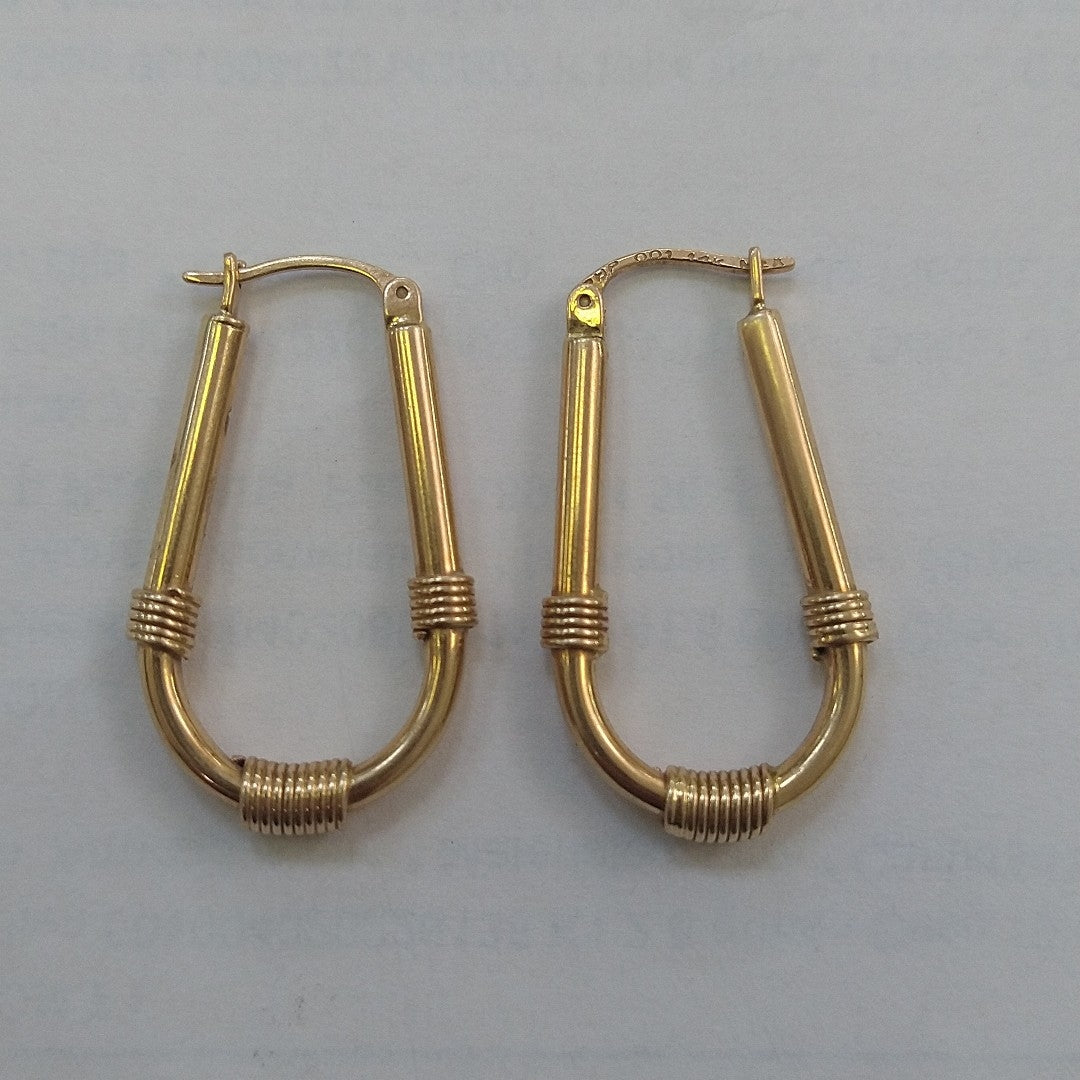 ARRACADAS PAR ORO 14 K 4.4 GRMS (SEMINUEVO)