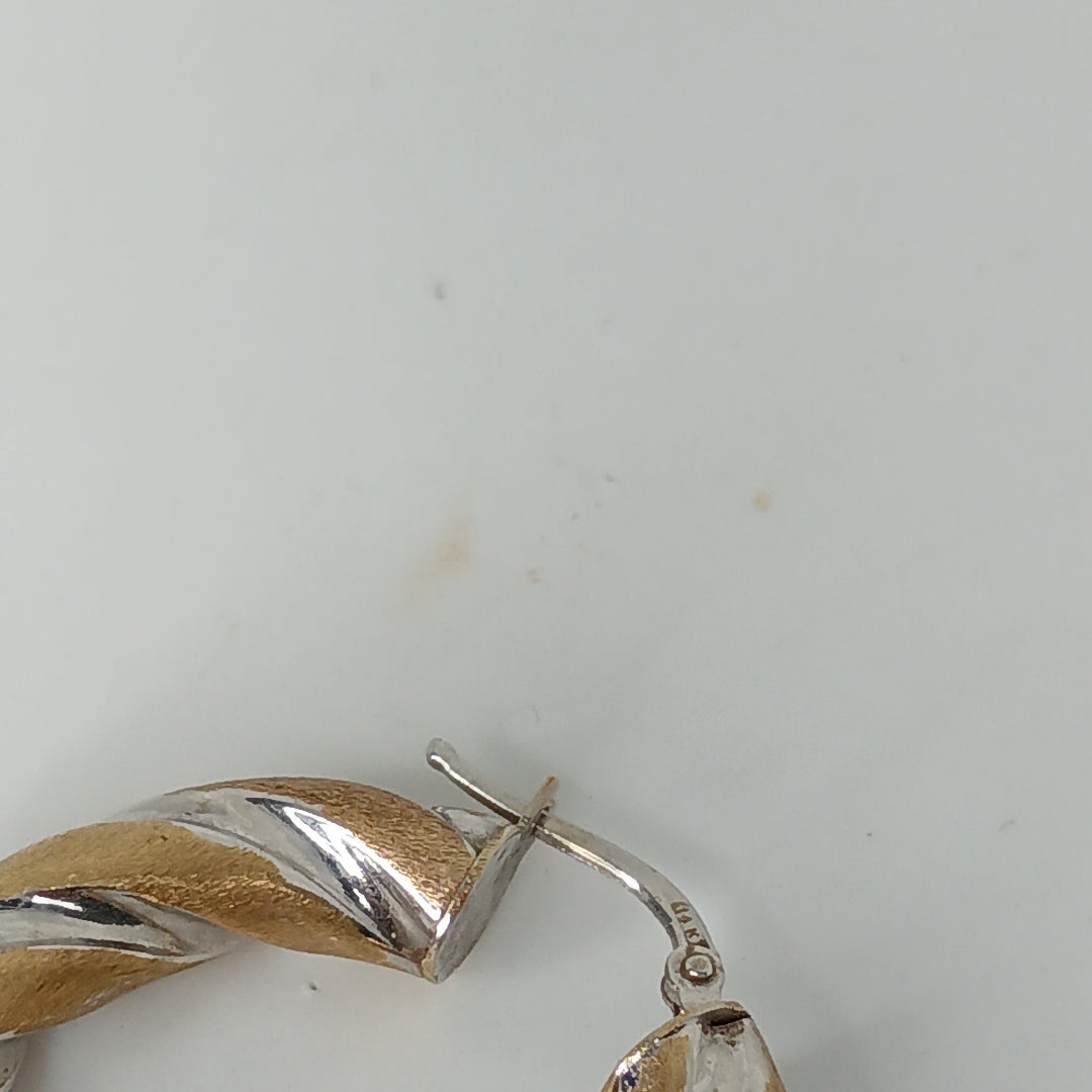 ARRACADAS PAR ORO,ORO BLANCO 14 K 6,10 GRMS (SEMINUEVO)