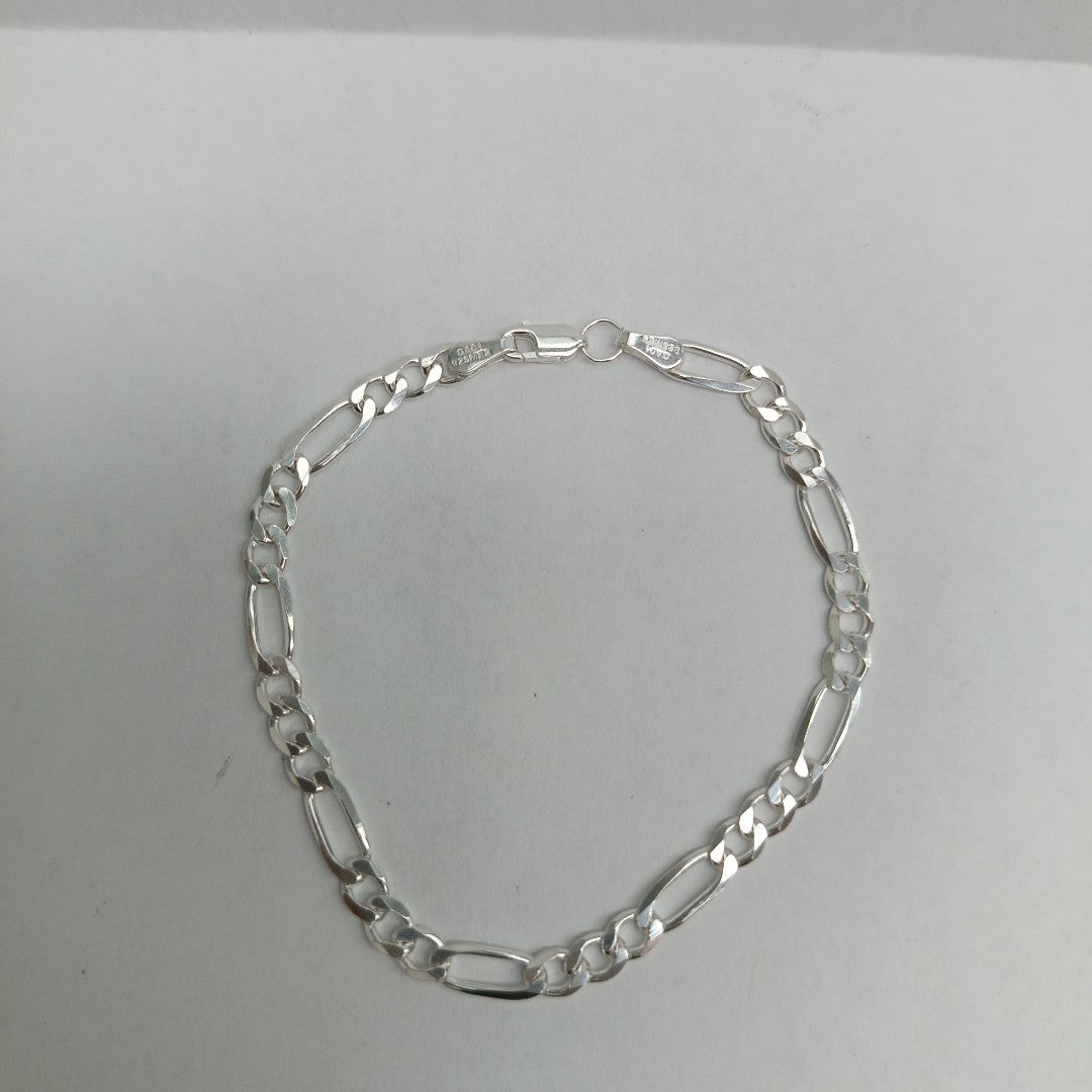 PULSERA TEJIDO 3X1 PLATA .925 18 CM 6.2 GR (NUEVO)